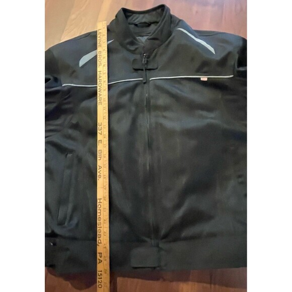 Noru Kuki Durable Mesh Motorcycle Riding Jacket Mens Large Black Padded EUC - Picture 9 of 14